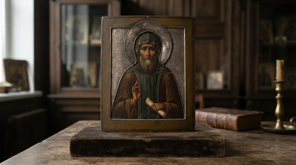 Старинная икона Сергия Радонежского